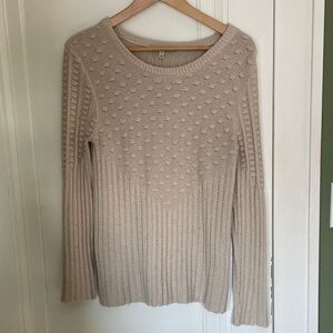 41 Hawthorn Textured Knit Sweater in Cream